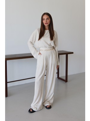 Natural Marisol Bluz Pantolon Takım