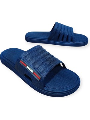 Gezer 12466 Lacivert Kaymaz Plaj Havuz Banyo Erkek Günlük Terlik