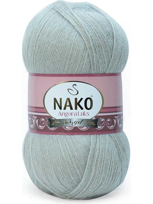 Nako 5 Adet Angora Lüks El Örgü Ipi 11031 Gri Bej