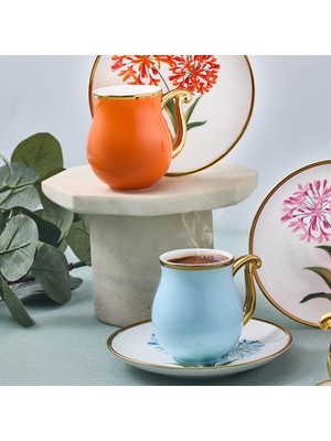 Aryıldız Bloom 12 Parça 6 Kişilik Türk Kahve Fincanı
