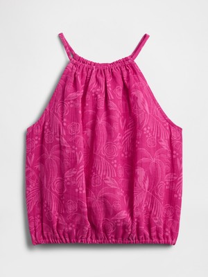 Gap Kız Çocuk Koyu Pembe Gauze Halter Yaka Bluz