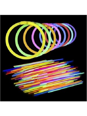Işıklı Fosforlu Glow Çubuk -  Karanlıkta Parlayan 20CMX7MM - Fosforlu Kırılan Çubuk - 25 Adet