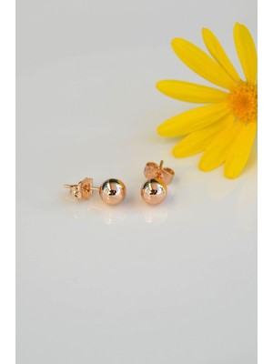 Sacce Scarves & Accessories 8 mm Top Küpe Rose Gold Renk