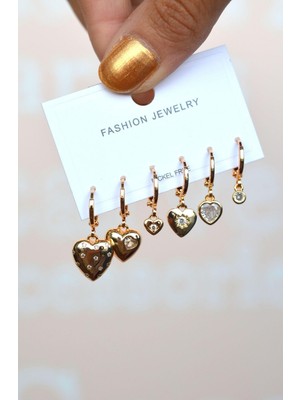 Sacce Scarves & Accessories Kalpli 6'lı Küpe Seti