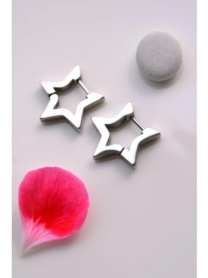 Sacce Scarves & Accessories Çelik Yıldız Model Küpe