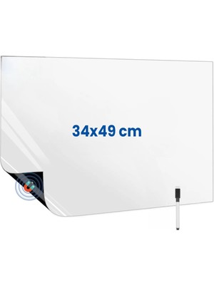 Tutunabilir Kağıt Mıknatıslı Manyetik Magnet Beyaz Tahta 34CM x 49CM Katlanabilir Silinebilir Yazı Tahtası + Kalem