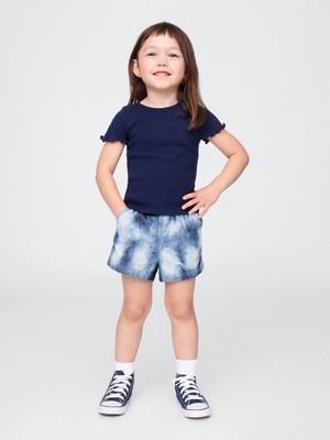 Gap Kız Bebek Mavi Denim Pull-On Şort