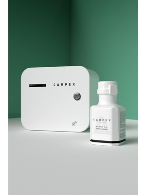 Carpex A1 Eco-X Geniş Alan Koku Makinesi ve Dark Sapphire A1 Koku Kartuşu 200 ML Seti