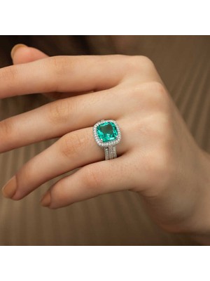 Stil Love ​gümüş Turkuaz Baget Bayan Yüzük