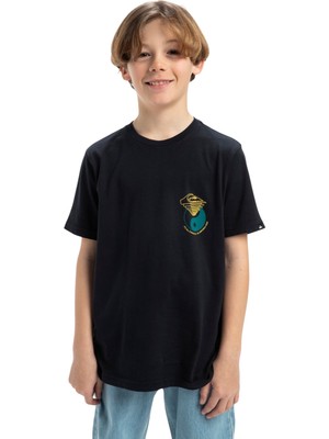 Quiksilver Hypnotic Wave Yth Erkek Çocuk Siyah Tişört