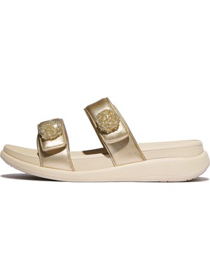 Kadın Sandalet IW5-090 / 675 Fitflop F-Mode Go Beadie-Button Adjustable Two-Bar Slides