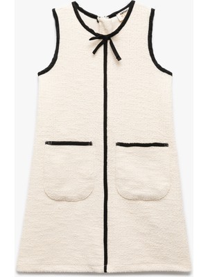 Koton Fiyonk Detaylı Kolsuz Bisiklet Yaka Tüvit Elbise