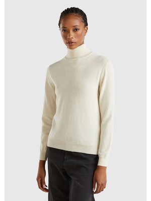 United Colors Of Benetton Kadın / Kız Krem Kazak (Model Kodu: 123A1002D2348 )