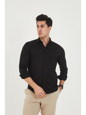 Jack Carısma Likralı Pamuklu Ferah Slim Fit Erkek Gömlek