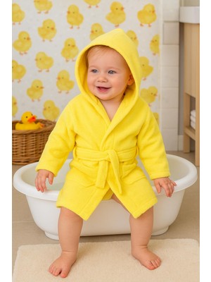 Ender Home CottonVerse Bebek & Çocuk Kapşonlu Bornoz – %100 Pamuk, Unisex
