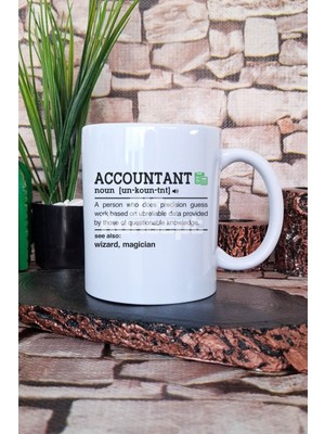 Accountant Definition Noun Baskılı Muhasebeci Hediyelik Baskılı Çay Kahve Sunum Kupa Bardak