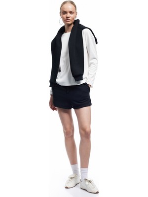 Koton Uzun Kollu Bisiklet Yaka Çizgili Tişört