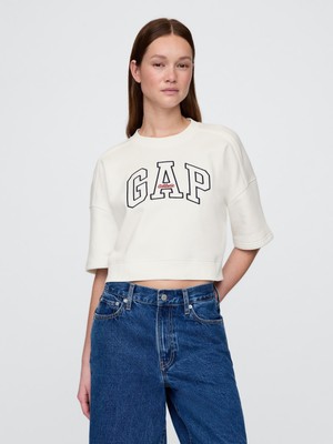 Gap Kadın Kırık Beyaz Vintagesoft Oversized Sweatshirt