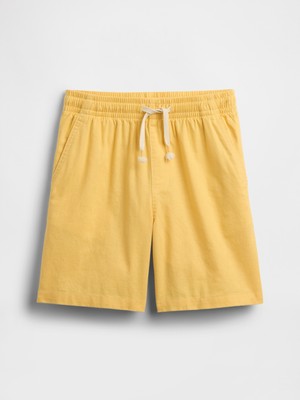 Gap Erkek Çocuk Sarı Keten Karışımlı Relaxed Şort