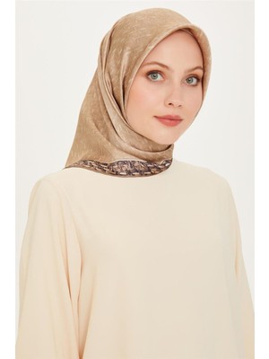 Armine %100 Twill Ipek Desenli Eşarp | 9230-51