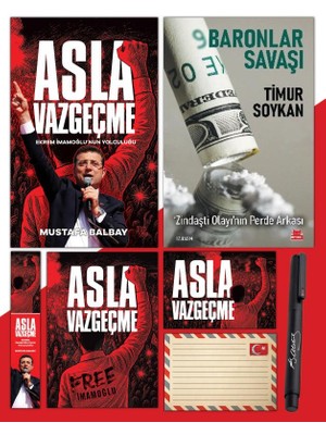 Asla Vazgeçme - Ayraç - Kartpostal - Poster - Baronlar Savaşı - Atatürk Imza Baskılı Kalem