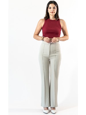 Çimalı Düğmeli Pantolon