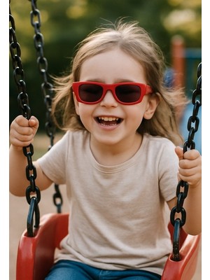 Kids Güneş Gözlüğü Kırmızı Cool Çerçeve Uv 400 Korumalı Ce Belgeli Çocuk Güneş Gözlüğü