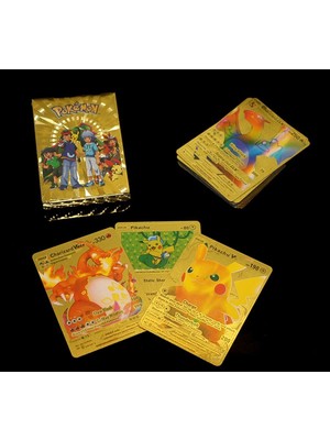 Lavly Pokemon Gold Oyun Kartı 9*6 cm 25 Kart
