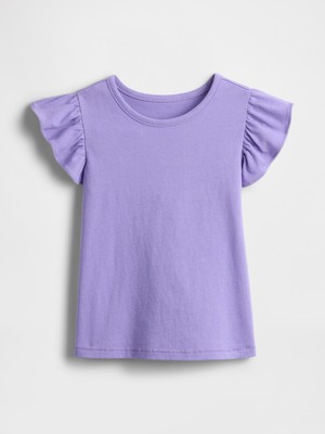 Gap Kız Bebek Mor Fırfır Kollu T-Shirt
