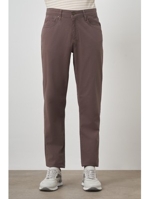  Erkek Kahve Pamuk 5 Cep Dynamic Fit Jean Kot Pantolon