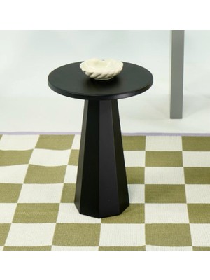 Lilyum Mantar Sehpa 47 cm Siyah