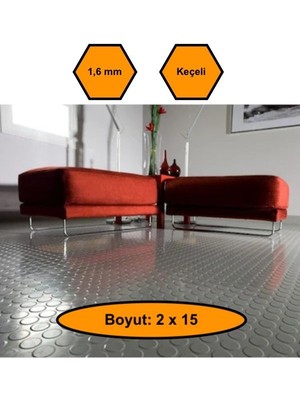 Gri Paralı Muşamba , Zemin Örtüsü, Kaymaz Özellikli Zemin Paspası, 2X15 Metre