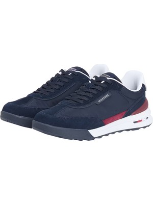 Erkek Retro Runner Nylon Mix Sneakers - Lacivert