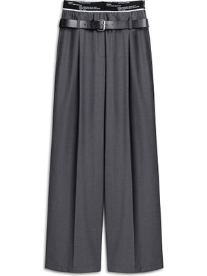 Slogan Baskılı Wıde Leg Fit Pantolon TW6250003072036