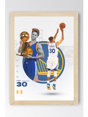 Stephen Curry Çerçeveli Tablo - Golden State Warriors Nba Posteri Tablo