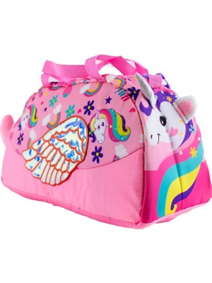 4Berry Pembe Kuyruklu Çocuk Spor ve Seyahat Çantası 14L – Su Geçirmez, Omuz & El Taşıma