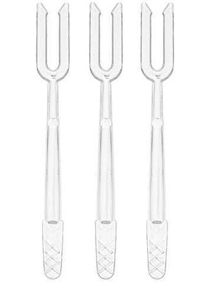 Home Plastik Cips Çatalı 8 cm Şeffaf 100 Adet