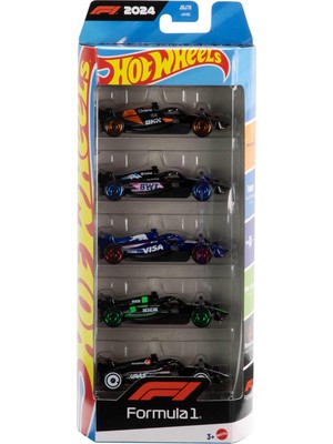 Hot Wheels Formula 1 5'li Araba Seti Yarış Takımlarını Temsil Eden 5'li  Paketi, Formula 1® Temalı 5 Adet 1:64 Ölçekli Metal Araba Seti JGF58