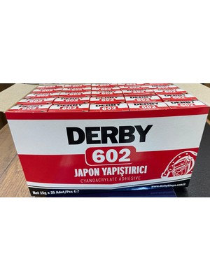 Derby 602 Japon Yapıştırıcı 15 Gr. 25 Adetlik Kutu