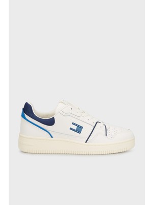 Tommy Jeans Deri Karışımlı Logolu Sneaker Ayakkabı Erkek Ayakkabı EM0EM01610 Dw4