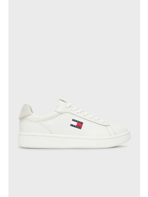 Tommy Jeans Logolu Deri Sneaker Ayakkabı Bayan Ayakkabı EN0EN02815 Ybl