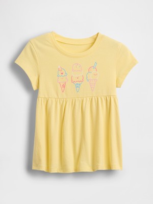 Gap Kız Bebek Sarı Bebek & Küçük Çocuk Babydoll Tunik Üst