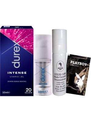 Durex Intense Kadın Uyarıcılı Jel + STUD100 Stopsprey + Hediye