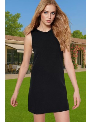 Yazlık Kadın Kısa Elbise Polyester Elastan Dokuma Business Ofis Şık Görünüm Özel Tasarım