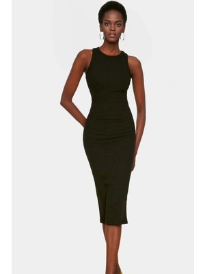 Rahat Pamuklu Bodycon Midi Elbise Yaz Için Mükemmel Seçim Özel Tasarım