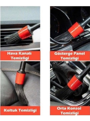 Araç Temizlik Fırçası Detaylı Araba Temizleme Fırça Seti 5 Parça | Fırçalar