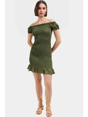 Mini Elbise Vücudu Saran Gipeli 88 cm Boy Nefes Alan Kumaş Yazlık Şık Görünüm