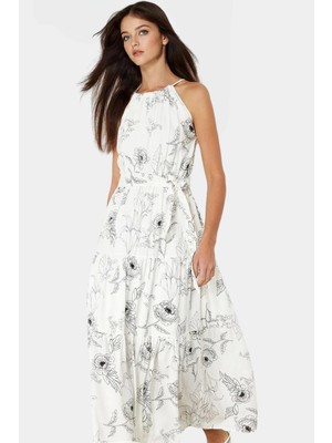 Kolsuz Halter Yaka Çok A Line Maxi Elbise Yaz Için Şık ve Rahat Modern Stil Yüksek Kalite