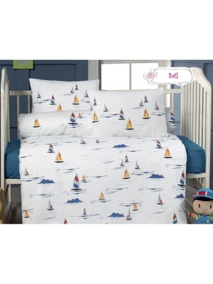 Desenli Bebek Nevresim Set (Nevresim, Çarşaf, 2 Adet Yastık Takım)