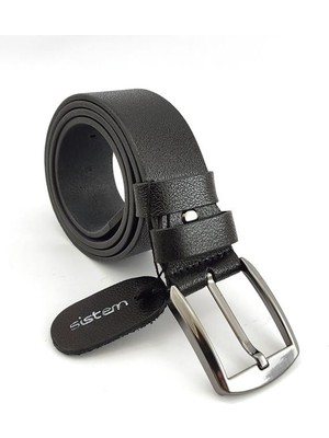 Sistem  Hakiki Deri  Erkek Kot Kemeri 4.cm-Siyah